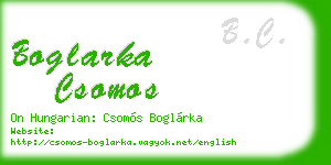 boglarka csomos business card